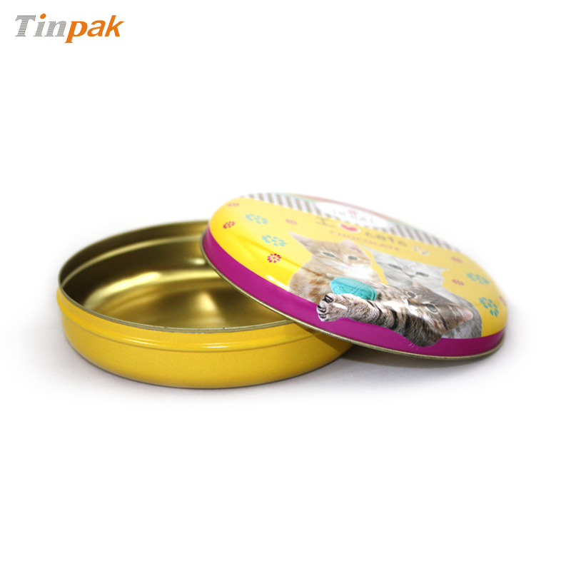 round cat food metal containers